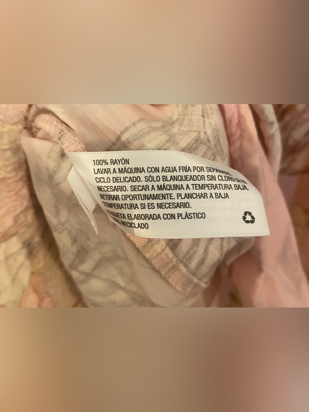 Agua Bendita Long Sleeve Short Wrap Romper NWOT Sz S Light Pink w/Tan & White - Picture 10 of 10